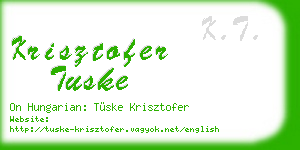 krisztofer tuske business card